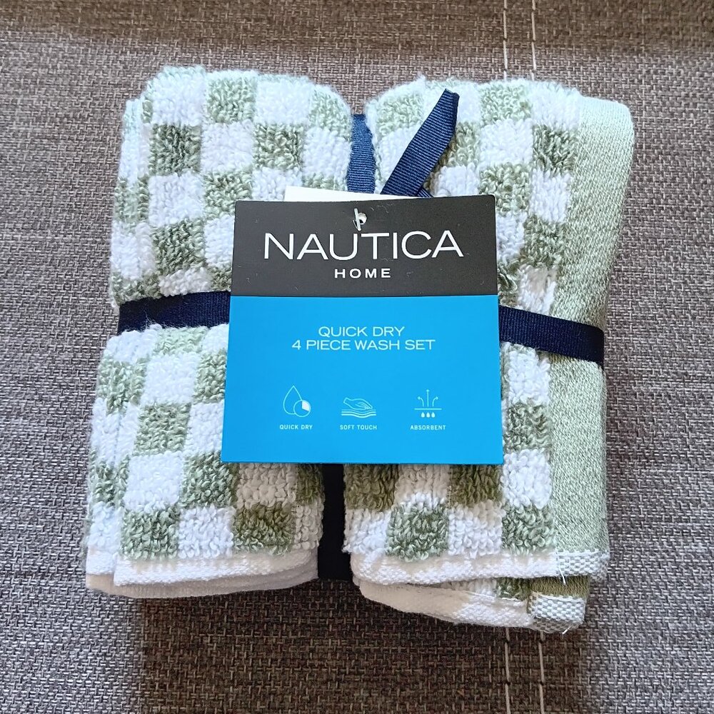 Nautica Home Bath Wash Cloths (Set of 4)